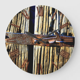 Grande Madeira russa e relógio de algodão metálico