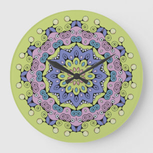 Grande Manipular a pintura Mandala Relógio Face 2