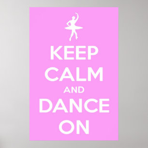 Grande mantenha a calma e dance no poster