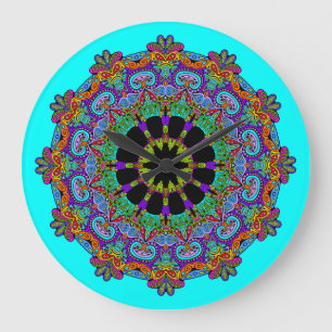 Grande Manuscrito Mandala Relógio Face 24