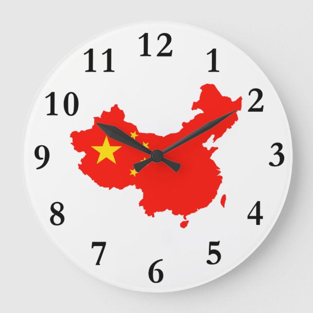Grande Mapa da China e Relógio de Sinalizador (Frente)