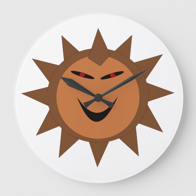 Grande Mau Hedgehog Gótico Kawaii Relógio de Muro de Hall (Frente)