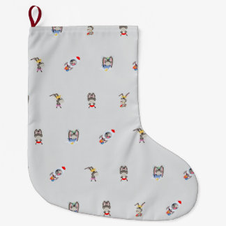 Grande meia de Natal com padrão de burro
