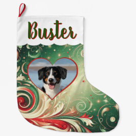 Grande Meia de Natal com Qualquer Foto, Pessoa ou Pet