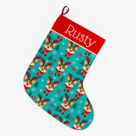 Grande Meia de Natal de Cachorro Corgi