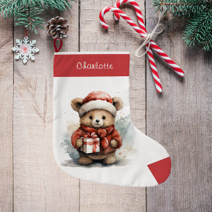 Grande Meia de Natal de Criança do Papai Noel Vintage