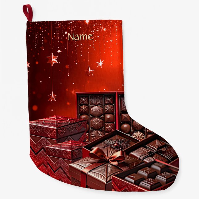 Grande Meia de Natal de Doces de Chocolate (Frente)