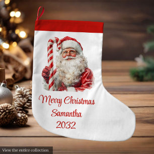 Grande Meia de Natal de Papai Noel Aconchegante Moderna e