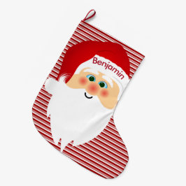 Grande Meia de Natal do Papai Noel com Listras de Pepperm