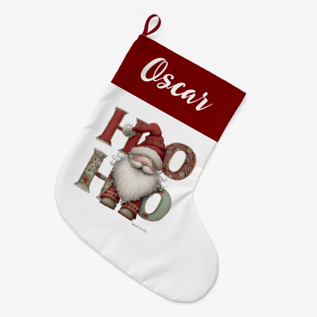 Grande Meia de Natal do Papai Noel Natal (Frente (Pendurada))