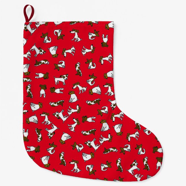 Grande Meia de Natal Jack Russell (Frente)