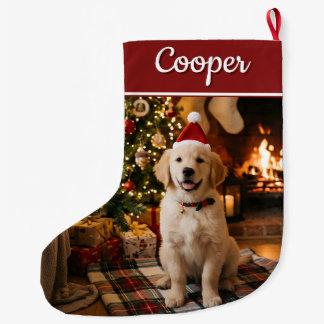 Grande Meia de Natal Personalizada com Foto de Animal de