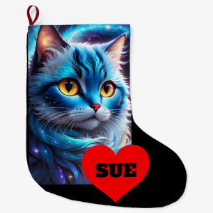 GRANDE MEIA DE NATAL PERSONALIZADA DE GATO