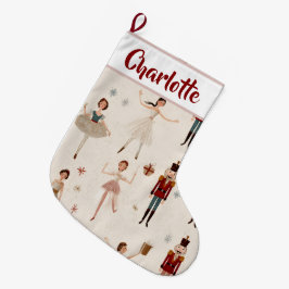 Grande Meia de Natal Personalizada do Quebra-Nozes