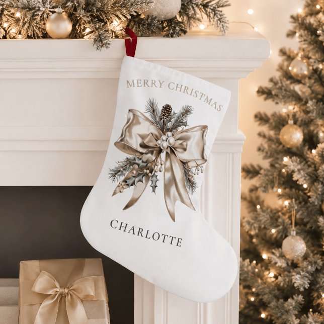Grande Meia de Natal Personalizada Elegante (Criador carregado)