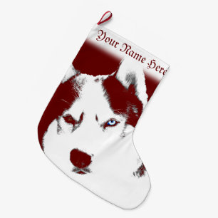 Grande Meia de Natal Personalizada Husky Meia de Natal pa