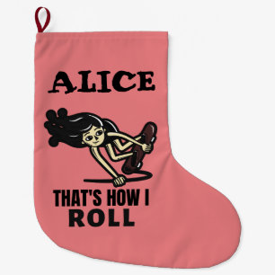 GRANDE MEIA DE NATAL PERSONALIZADA PARA MENINA SKATE