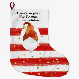 Grande Meia de Natal Personalizada Sem Lugar como Gnome