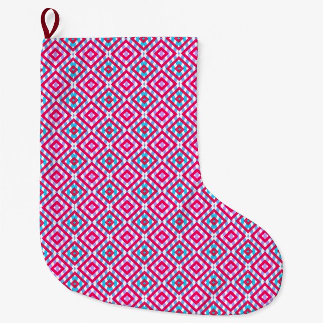 Grande Meia de Natal rosa feminina (Frente)