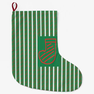 Grande Meia de Natal Verde sobre Verde