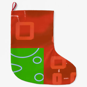 Grande Meia de Natal Vermelha Verde