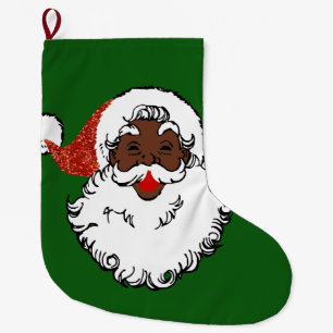 Grande meia do xmas do Natal de Papai Noel do africano do