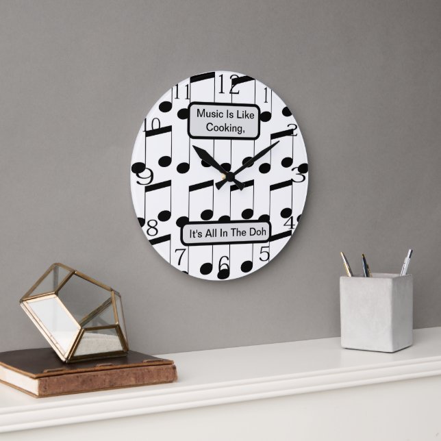Grande Música Engraçada É Como Cozinhar, Relógio De Pared (Escritório)