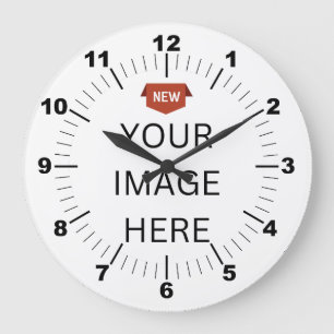 Grande NOVO! Relógio - Quadro de madeira preto redondo de