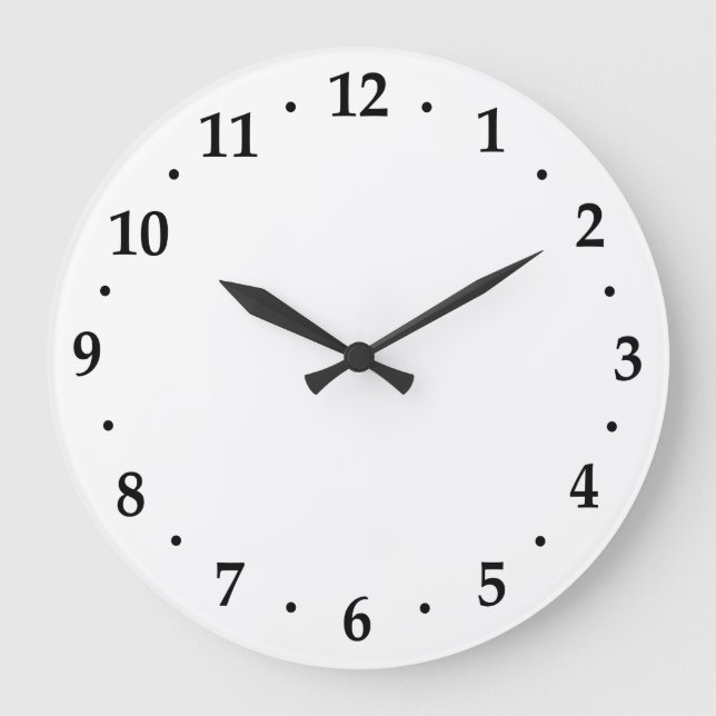 Grande Número do relógio Modelo de rosto Use seu Design (Frente)