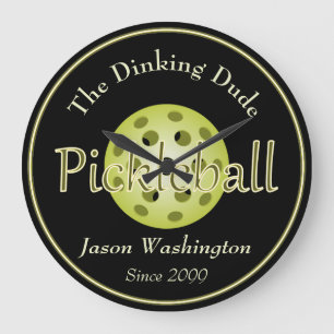 Grande O Relógio da Parede da Cara de Pickleball