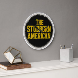 Grande O Relógio de Emblema Negrito Americano Teimoso