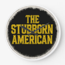 O Relógio de Emblema Negrito Americano Teimoso