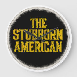 Grande O Relógio de Emblema Negrito Americano Teimoso