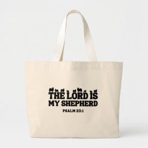 Grande O Senhor é Meu Pastor Salmo 23:1 Bolsa Tote 