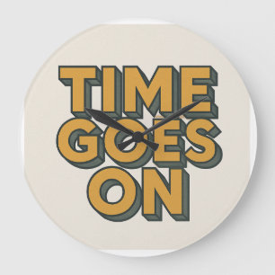 Grande O Tempo Passa No Relógio De Parede, 10" De Rodada