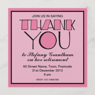 Grande Obrigado, Convite De Reforma Rosa