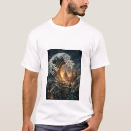 Grande Onda de Lixo Camisa de Cidade Arte - Camise