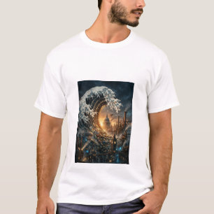 Grande Onda de Lixo Camisa de Cidade Arte - Camise