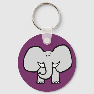 Grande Orelha o Chaveiro de elefante roxo