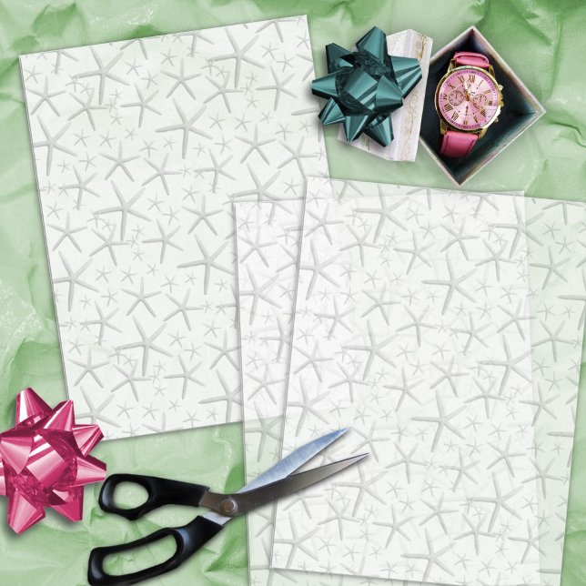 Grande padrão de estrelas-do-mar em papel de seda  (Criador carregado)