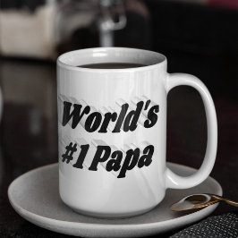 Grande Papá preto e meio texto caneca gigante de café