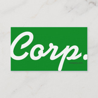 Grande pia batismal, cartão de visita verde fácil