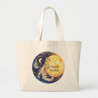 Grande “Poder em Equilíbrio” Bolsa Celestial de Arte Tote