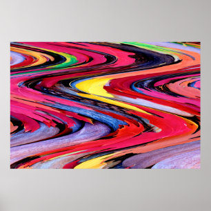 Grande poster 24 x 36 em cores silenciado - dança