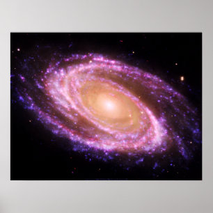 Grande poster cor-de-rosa da galáxia espiral