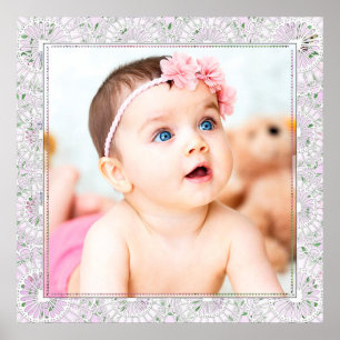Grande poster da foto do bebê
