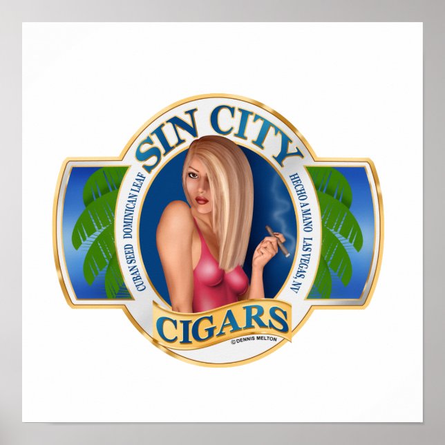 Grande Poster de arte de charutos (Frente)