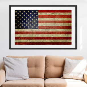 Grande Poster de Bandeira Americana (pode ser redi