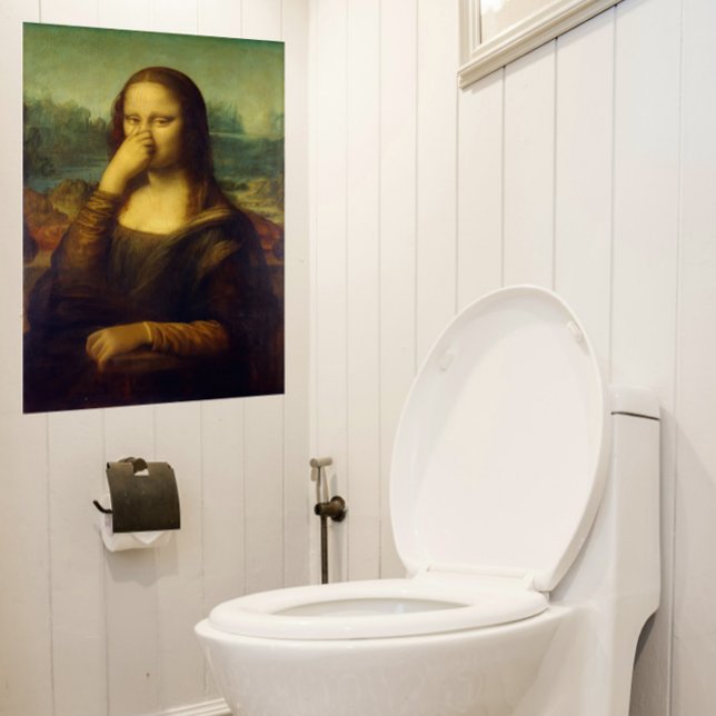 Grande Poster de Banheiro Mona Lisa (Mona Lisa Bathroom Poster)