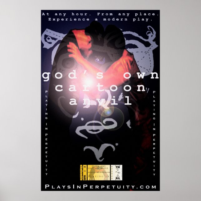 Grande Poster do "Cartoon Anvil de Deus" (Frente)